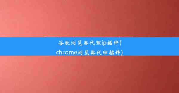 谷歌浏览器代理ip插件(chrome浏览器代理插件)