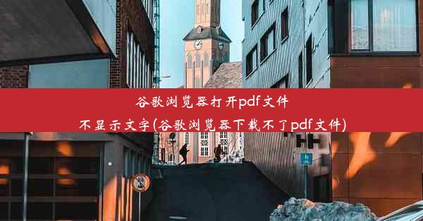 谷歌浏览器打开pdf文件不显示文字(谷歌浏览器下载不了pdf文件)