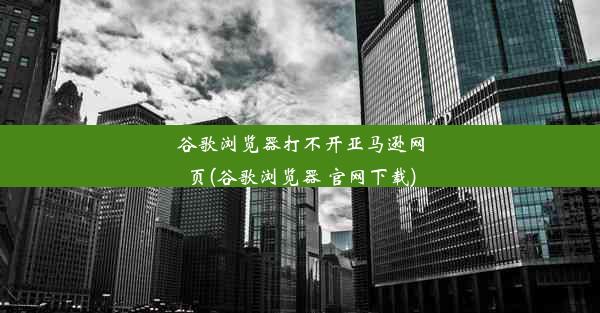 谷歌浏览器打不开亚马逊网页(谷歌浏览器 官网下载)