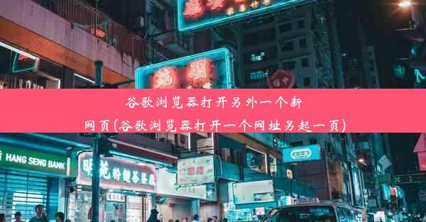 谷歌浏览器打开另外一个新网页(谷歌浏览器打开一个网址另起一页)