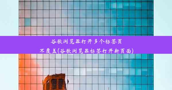 谷歌浏览器打开多个标签页不覆盖(谷歌浏览器标签打开新页面)