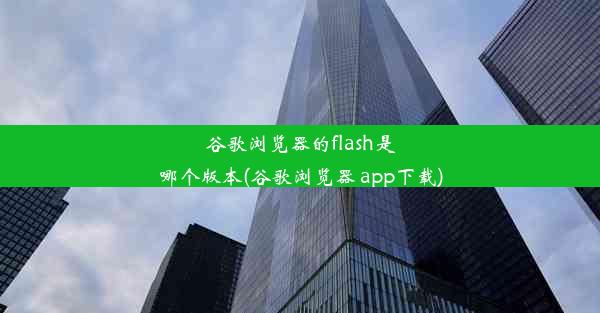 谷歌浏览器的flash是哪个版本(谷歌浏览器 app下载)