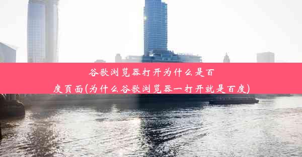 谷歌浏览器打开为什么是百度页面(为什么谷歌浏览器一打开就是百度)