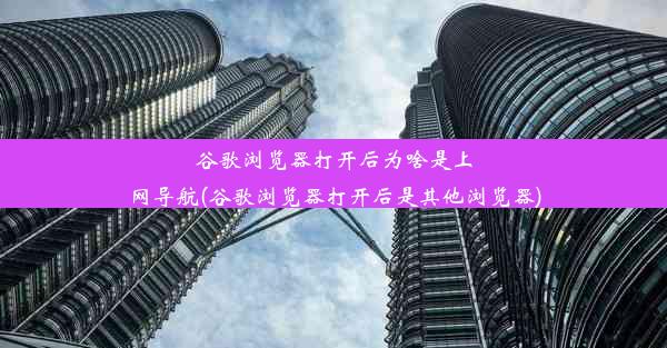 谷歌浏览器打开后为啥是上网导航(谷歌浏览器打开后是其他浏览器)