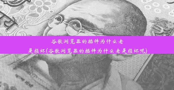 谷歌浏览器的插件为什么老是损坏(谷歌浏览器的插件为什么老是损坏呢)