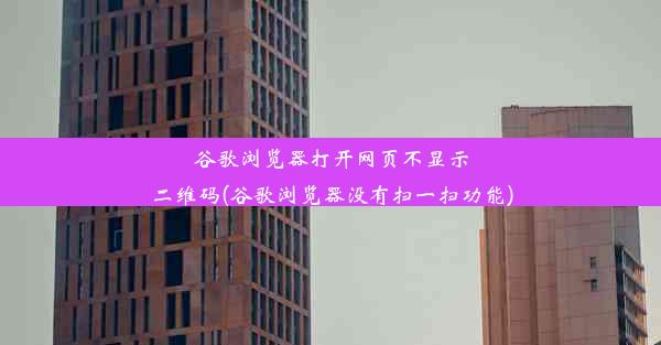 谷歌浏览器打开网页不显示二维码(谷歌浏览器没有扫一扫功能)