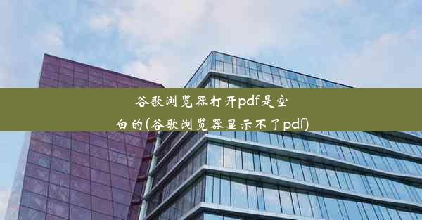 谷歌浏览器打开pdf是空白的(谷歌浏览器显示不了pdf)