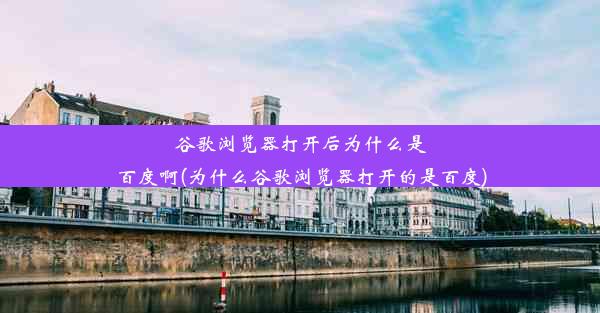 谷歌浏览器打开后为什么是百度啊(为什么谷歌浏览器打开的是百度)