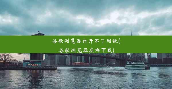 谷歌浏览器打开不了网银(谷歌浏览器在哪下载)