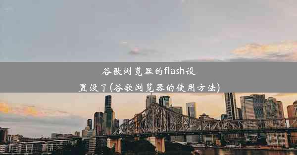 谷歌浏览器的flash设置没了(谷歌浏览器的使用方法)