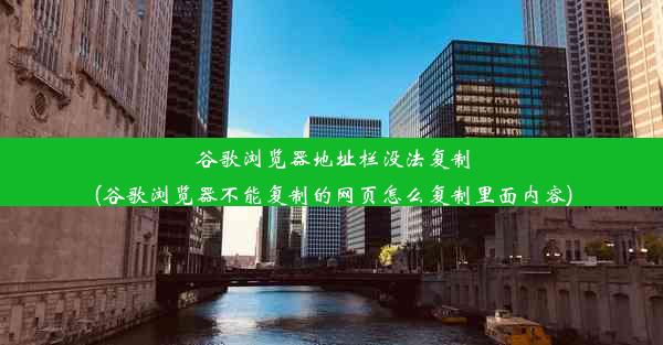 谷歌浏览器地址栏没法复制(谷歌浏览器不能复制的网页怎么复制里面内容)