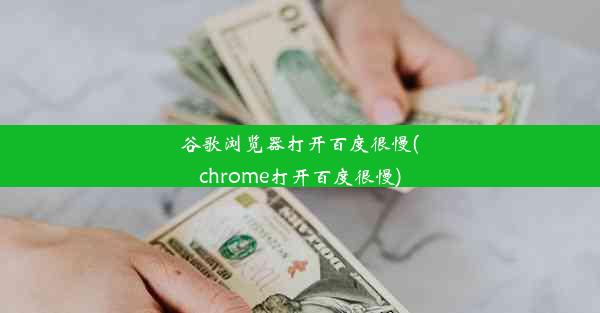 谷歌浏览器打开百度很慢(chrome打开百度很慢)