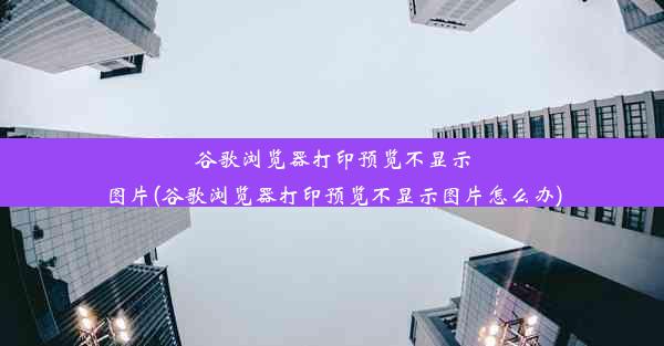 谷歌浏览器打印预览不显示图片(谷歌浏览器打印预览不显示图片怎么办)