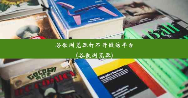 谷歌浏览器打不开微信平台(谷歌浏览器)