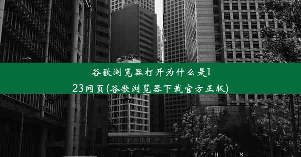 谷歌浏览器打开为什么是123网页(谷歌浏览器下载官方正版)