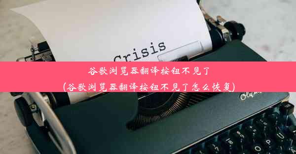 谷歌浏览器翻译按钮不见了(谷歌浏览器翻译按钮不见了怎么恢复)