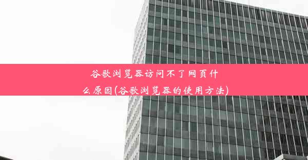 谷歌浏览器访问不了网页什么原因(谷歌浏览器的使用方法)