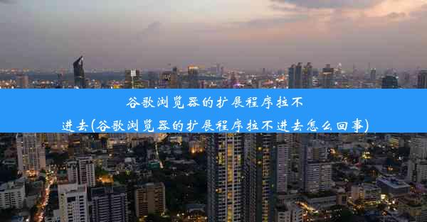 谷歌浏览器的扩展程序拉不进去(谷歌浏览器的扩展程序拉不进去怎么回事)