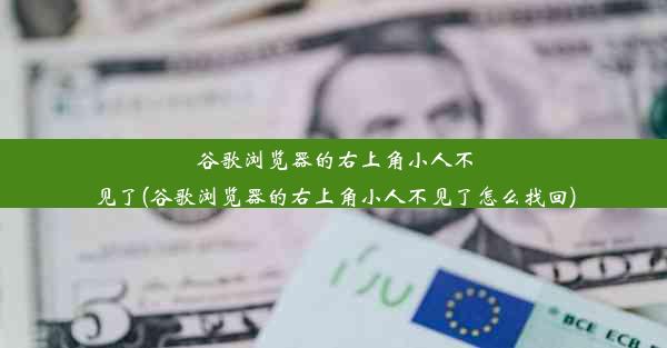 谷歌浏览器的右上角小人不见了(谷歌浏览器的右上角小人不见了怎么找回)