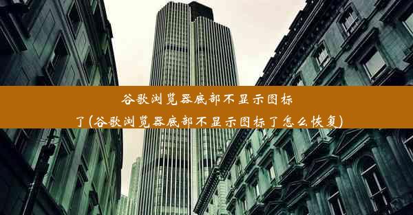 谷歌浏览器底部不显示图标了(谷歌浏览器底部不显示图标了怎么恢复)