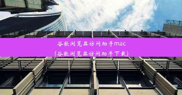 谷歌浏览器访问助手mac(谷歌浏览器访问助手下载)