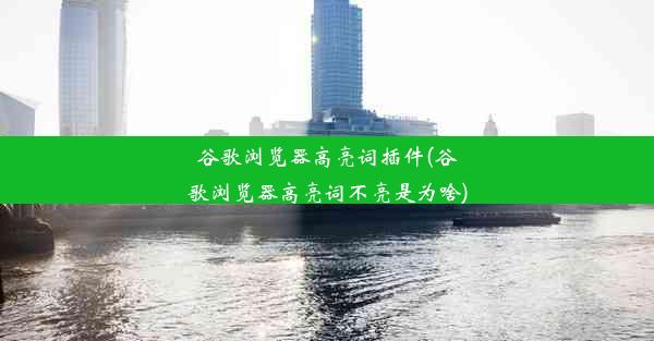 谷歌浏览器高亮词插件(谷歌浏览器高亮词不亮是为啥)