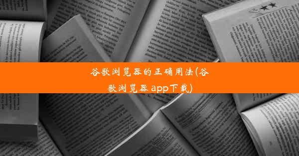 谷歌浏览器的正确用法(谷歌浏览器 app下载)