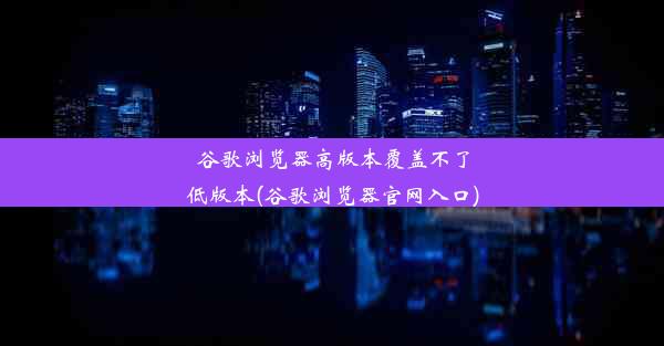 谷歌浏览器高版本覆盖不了低版本(谷歌浏览器官网入口)