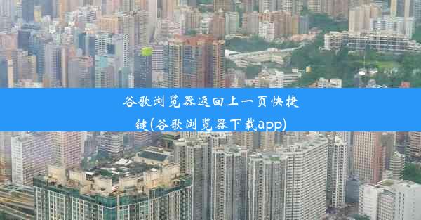 谷歌浏览器返回上一页快捷键(谷歌浏览器下载app)