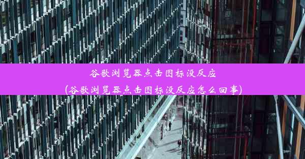 谷歌浏览器点击图标没反应(谷歌浏览器点击图标没反应怎么回事)